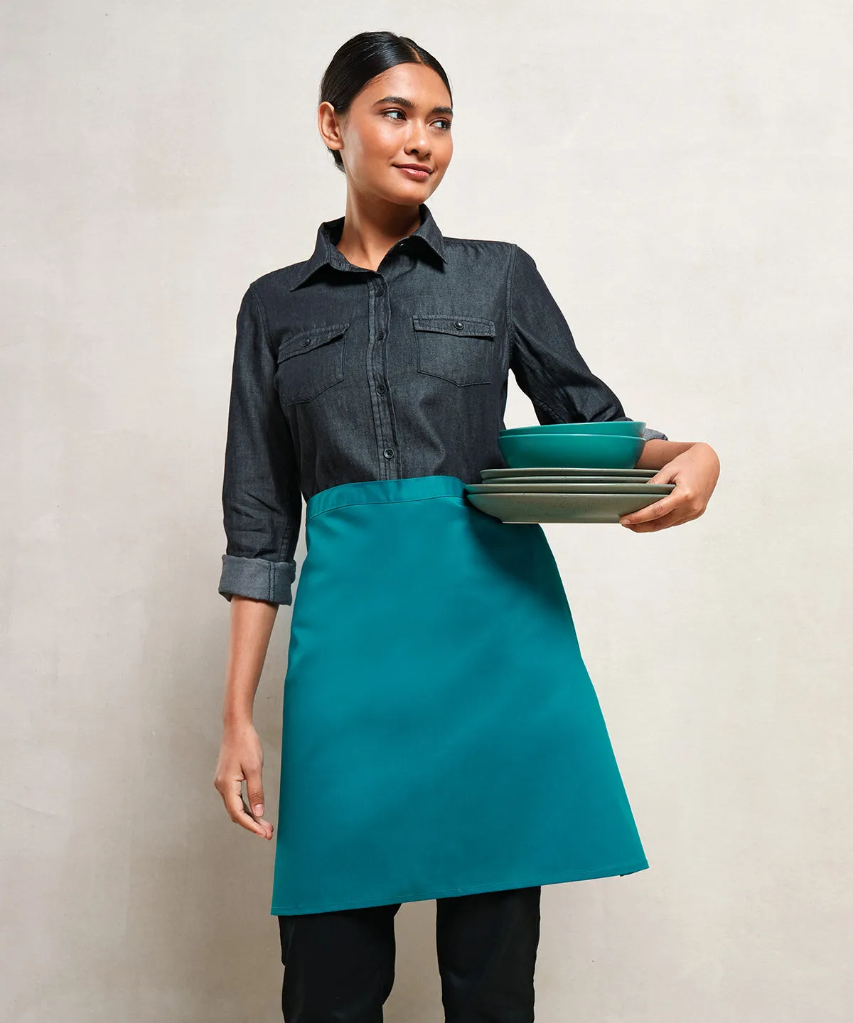Black - Colours mid-length apron
